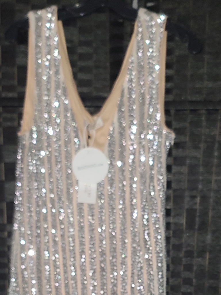 Boohoo Occassion Scoop Back Embellished Dress Size 18 Nwt